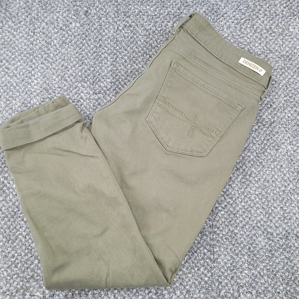 Denizen Levi's Low Rise Boyfriend Jeans Distressed Olive Green Womens 9 W29